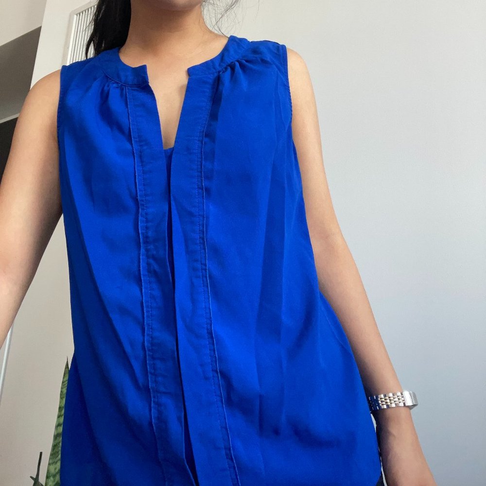 Calvin Klein Cobalt Blue short-sleeve top Women's Size S